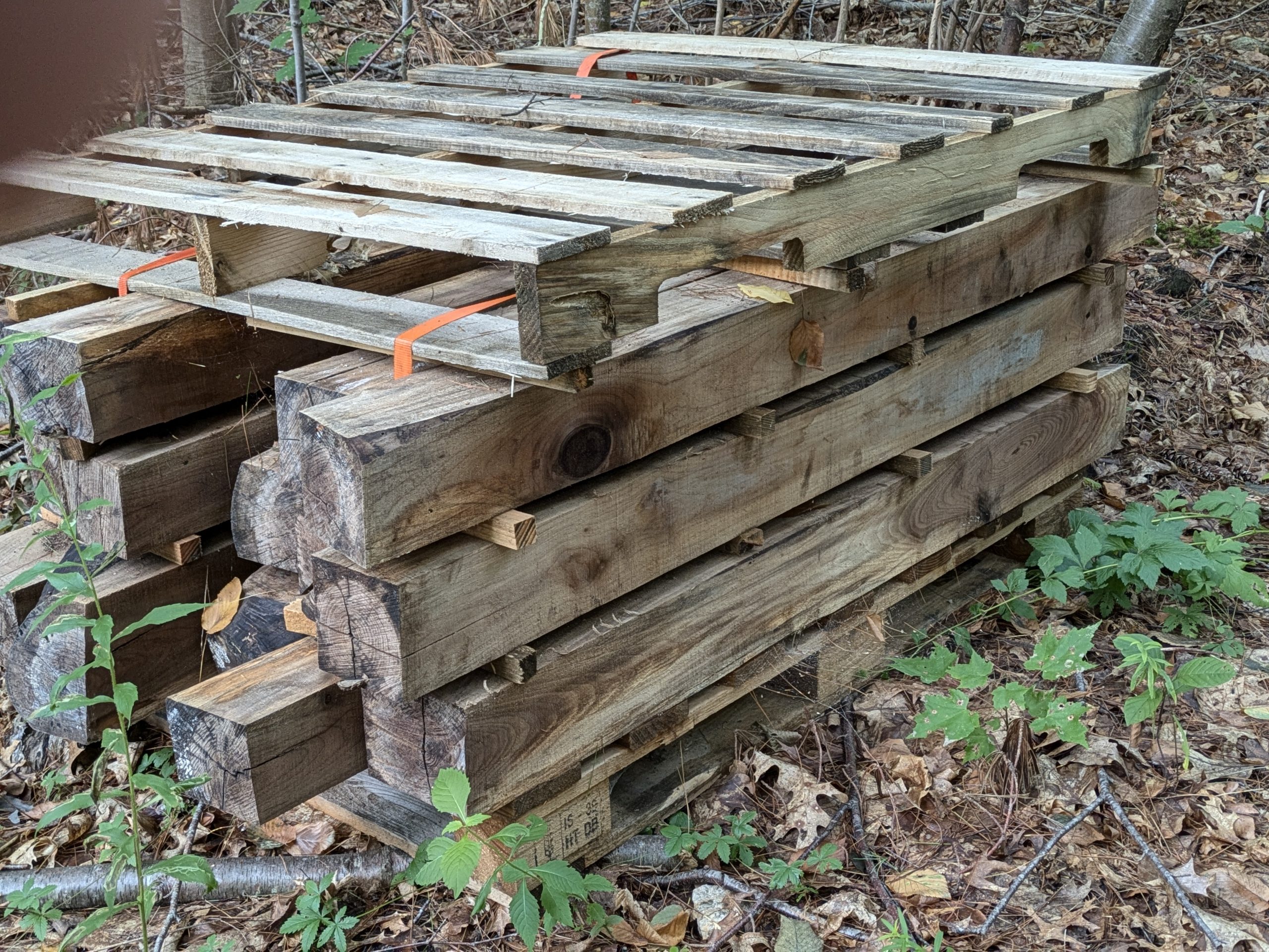 Reclaimed wood used in this class.